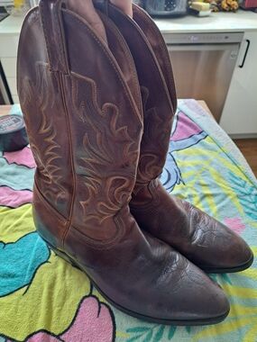 Brown Leather Western Cowboy Boots